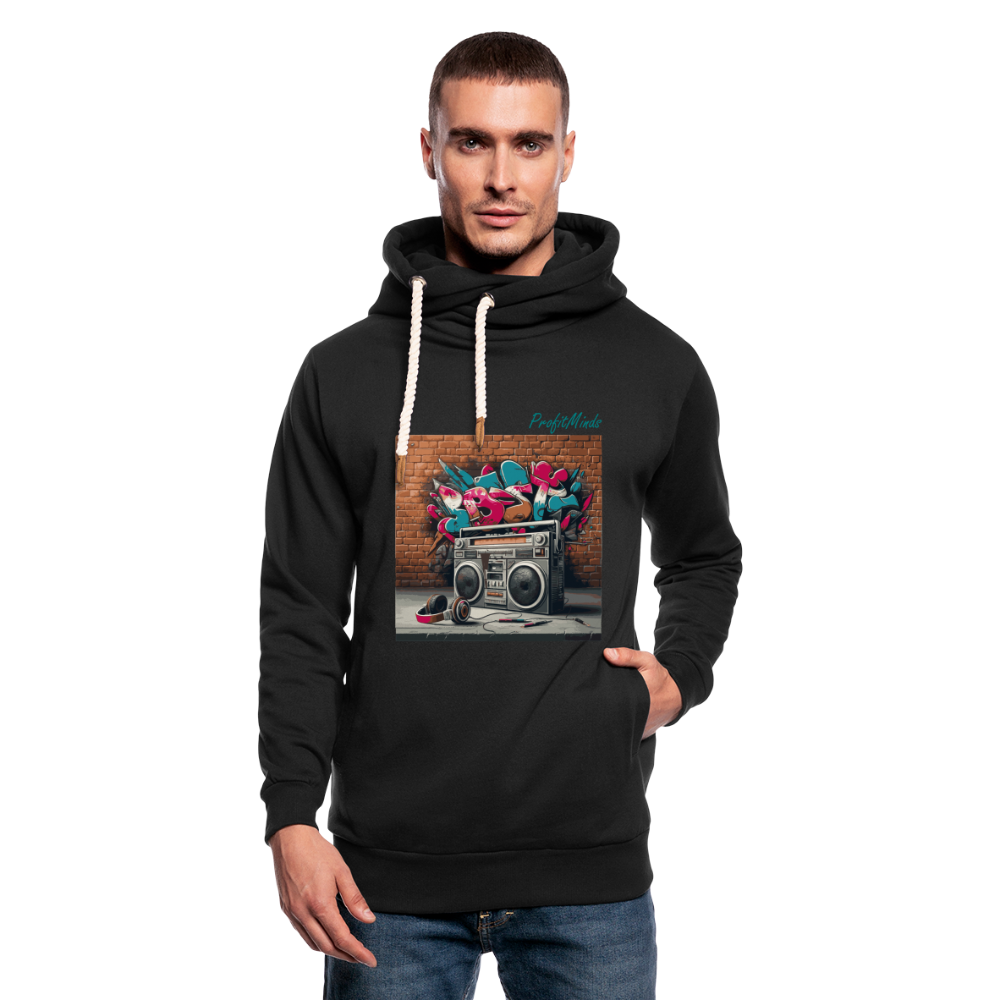 HH90 Hip-Hop - Shawl Collar Hoodie - black