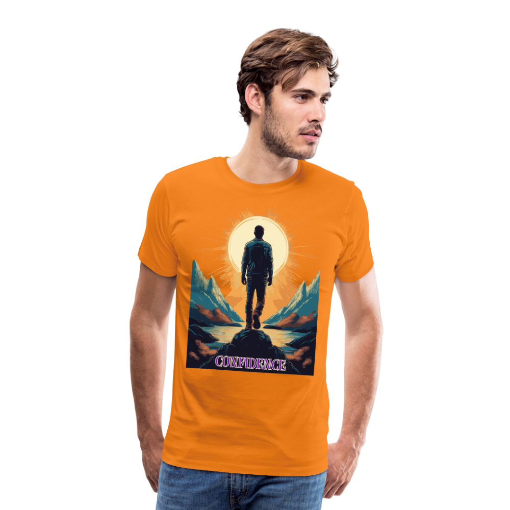 Confidence - Premium-T-Shirt für Herren - orange