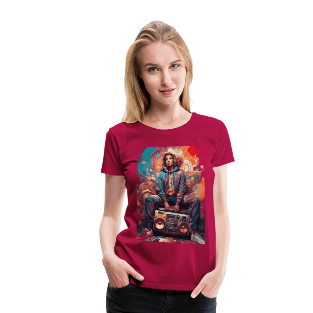 Street Vibes - Women’s Premium T-Shirt - Dunkelrosa