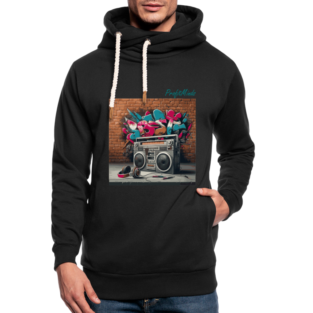 HH90 Hip-Hop - Shawl Collar Hoodie - black