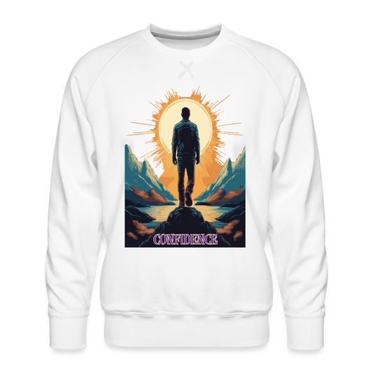 Confidence - Men’s Premium Sweatshirt - white