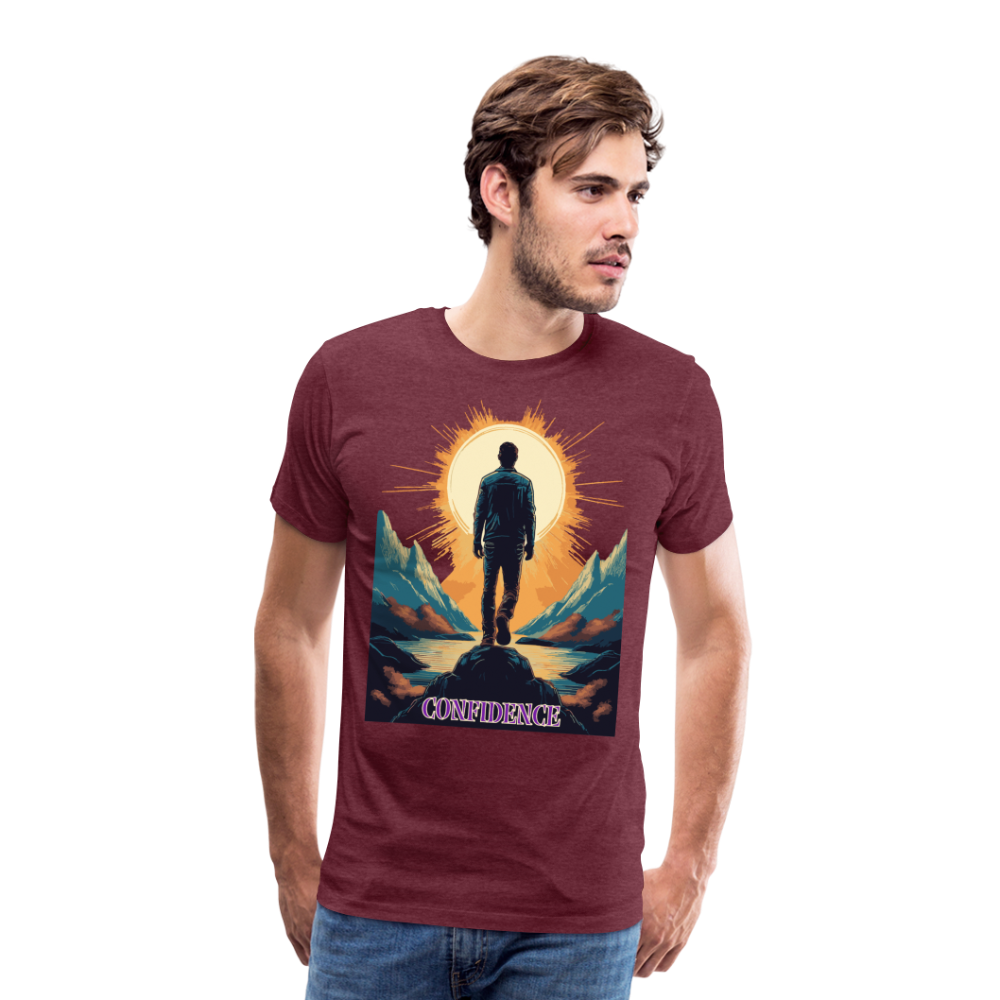 Confidence - Premium-T-Shirt für Herren - heather burgundy