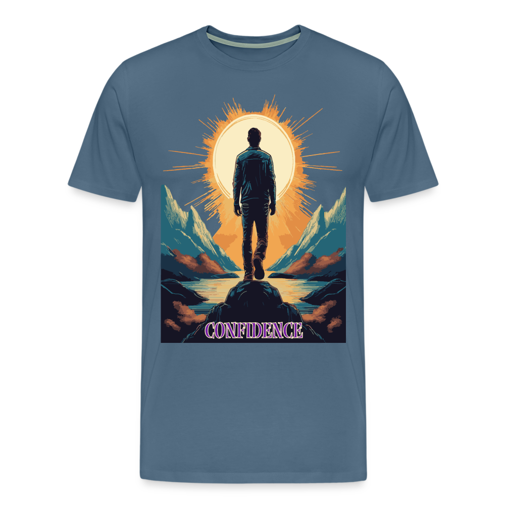 Confidence - Premium-T-Shirt für Herren - steel blue