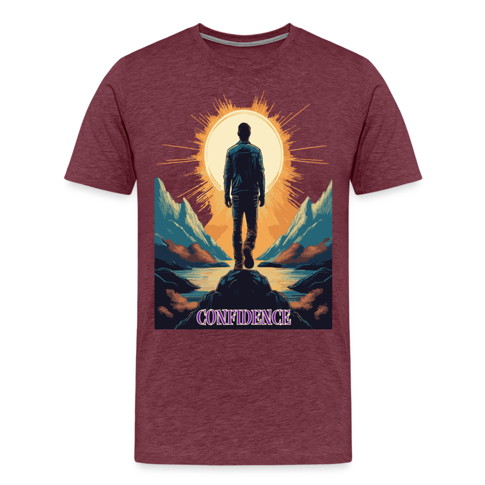 Confidence - Premium-T-Shirt für Herren - heather burgundy