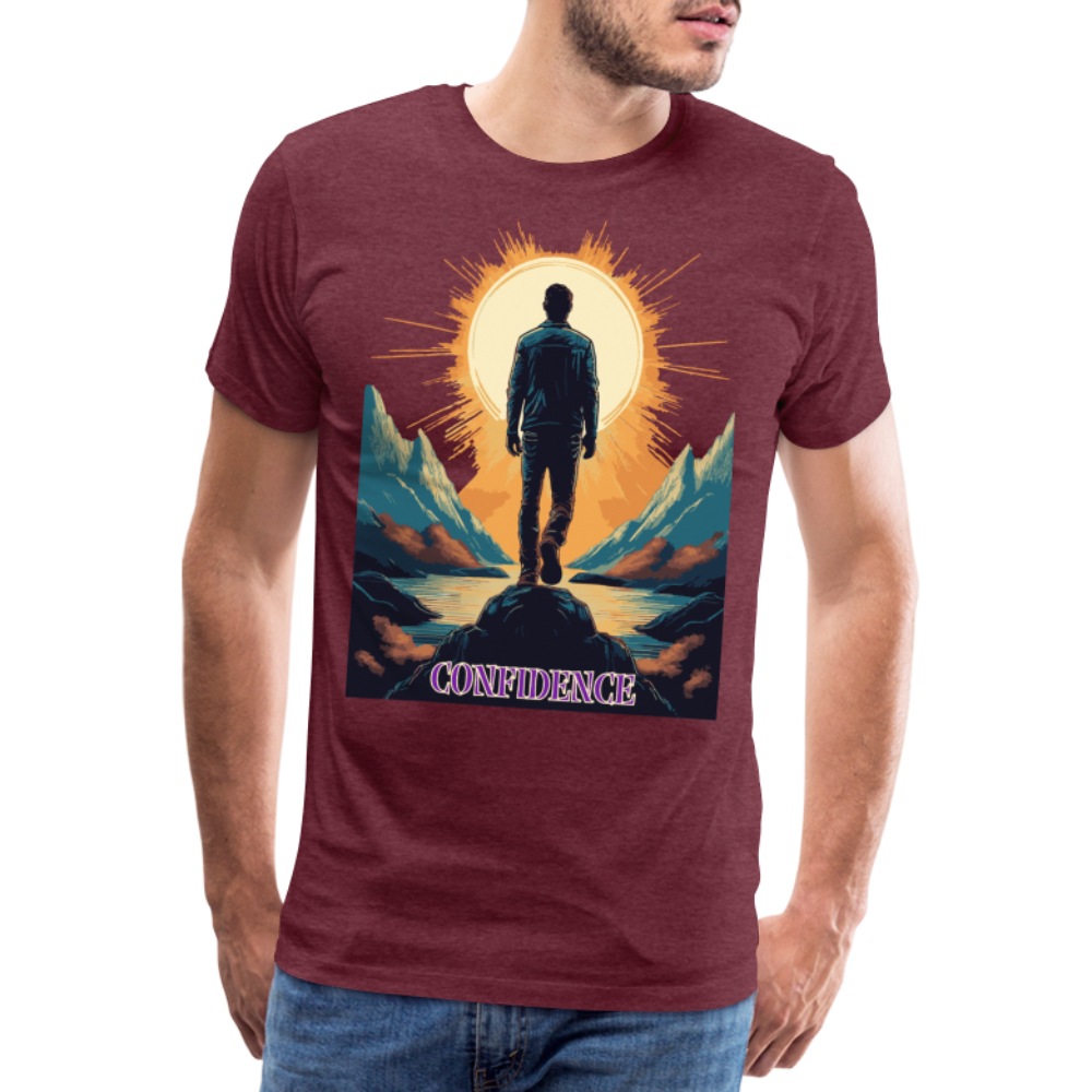 Confidence - Premium-T-Shirt für Herren - heather burgundy