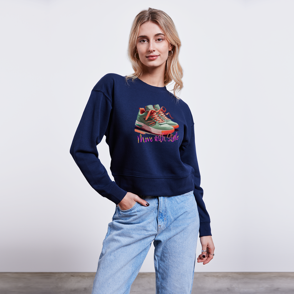 Kurz geschnittenes Bio-Sweatshirt für Damen - Move with Style