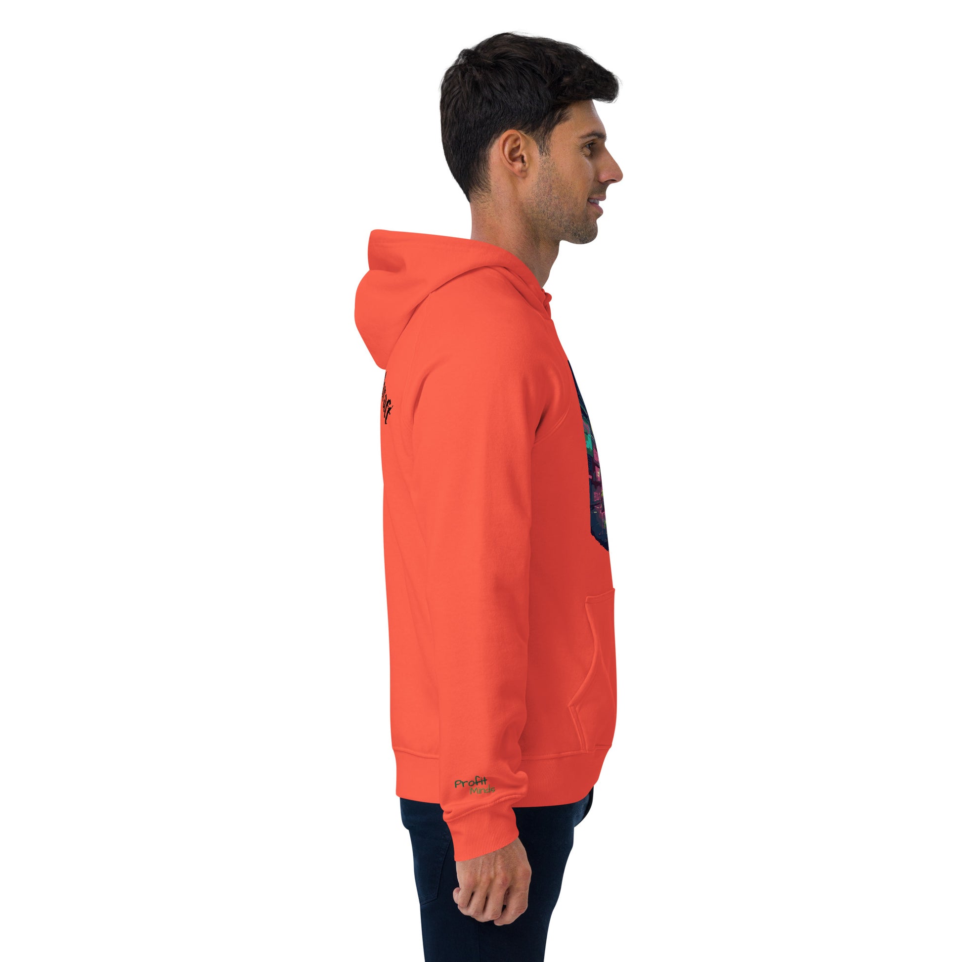 Unisex Bio-Raglan-Hoodie - Urban Roots |  Gebrannte Orange