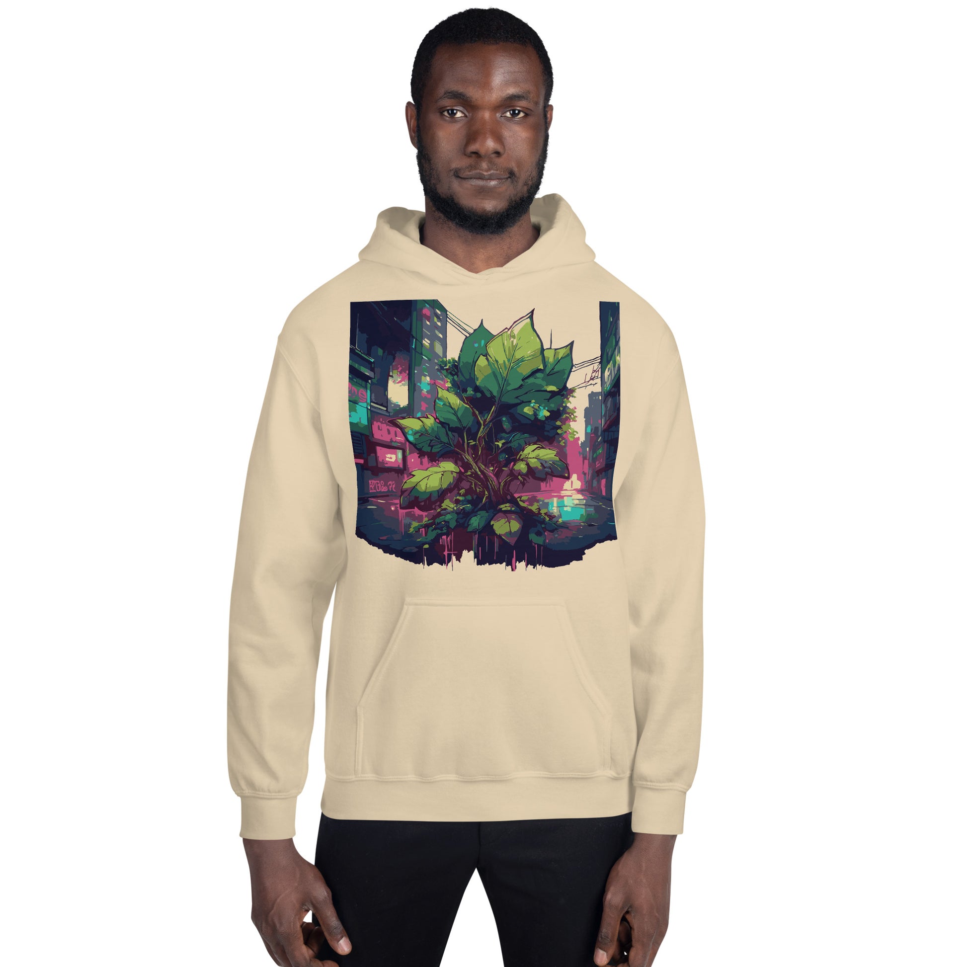 Unisex-Kapuzenpullover - Urban Roots | Farbe Sand