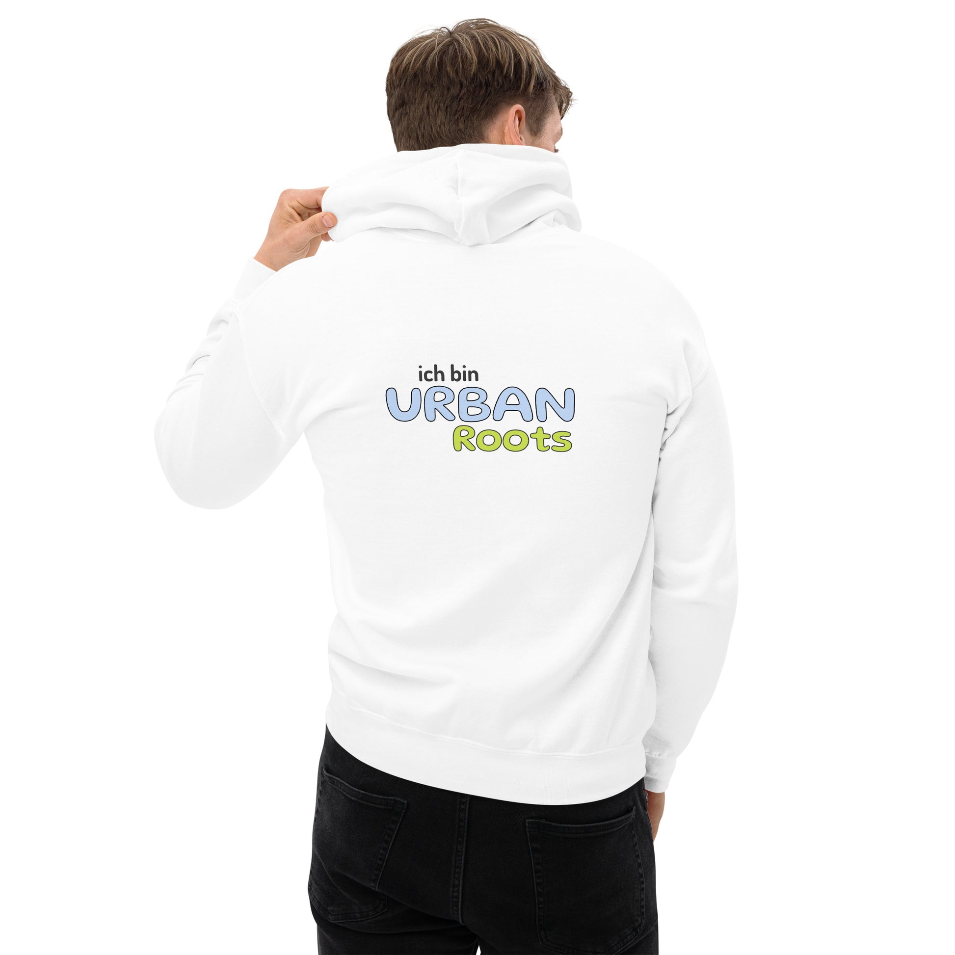 Unisex-Kapuzenpullover - Urban Roots | Farbe Weiß