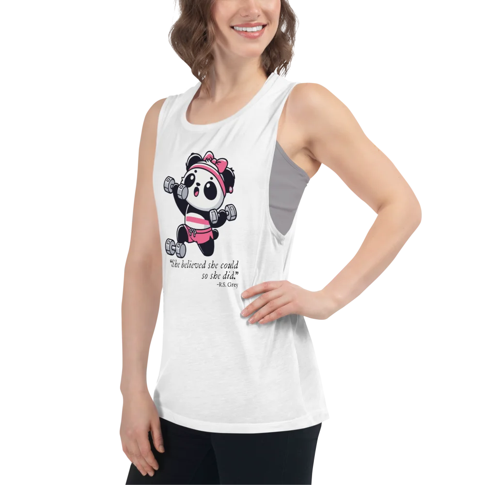 Stylisches Fitness-Tanktop mit Panda-Motiv – bequem und funktional für Sport und Freizeit